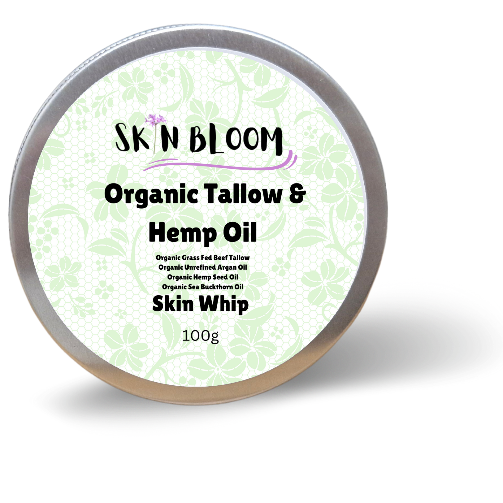 Grass Fed Tallow Organic Hemp Oil Whipped Skin Cream with Sea