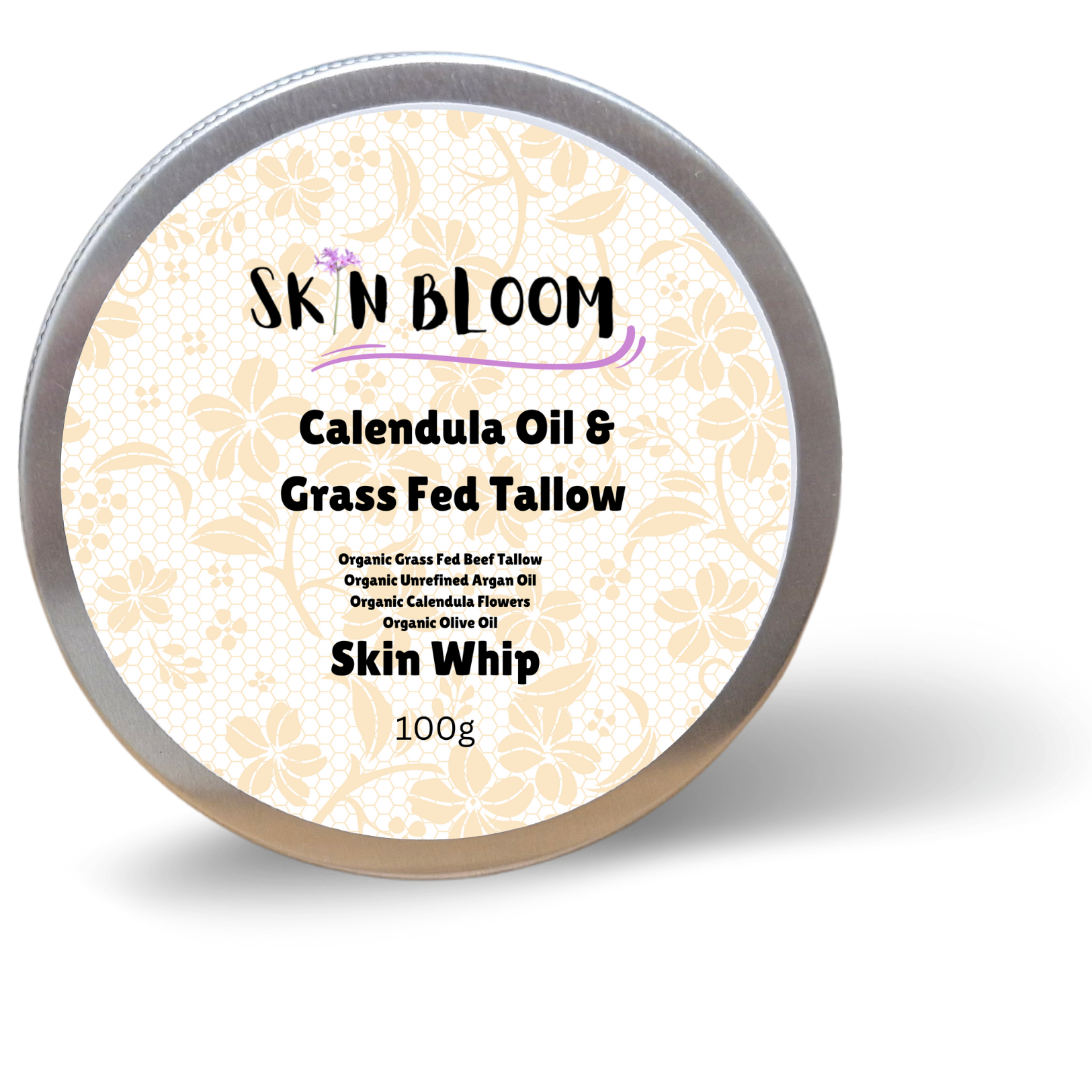 Grass Fed Tallow Calendula Whipped Skin Cream Skin Bloom